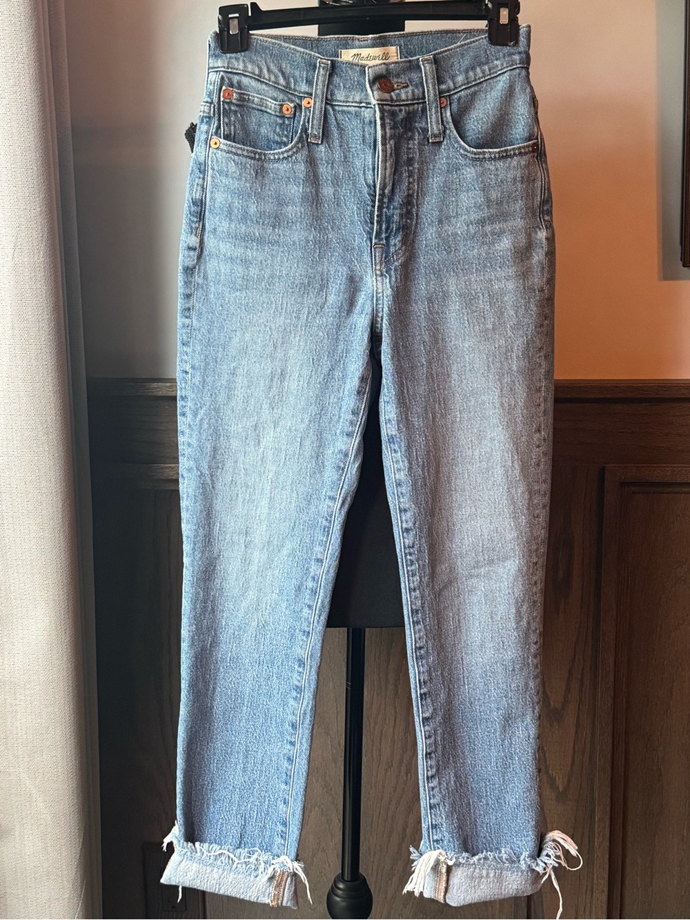 Madewell the perfect vintage Jean raw hem sz 23 EUC